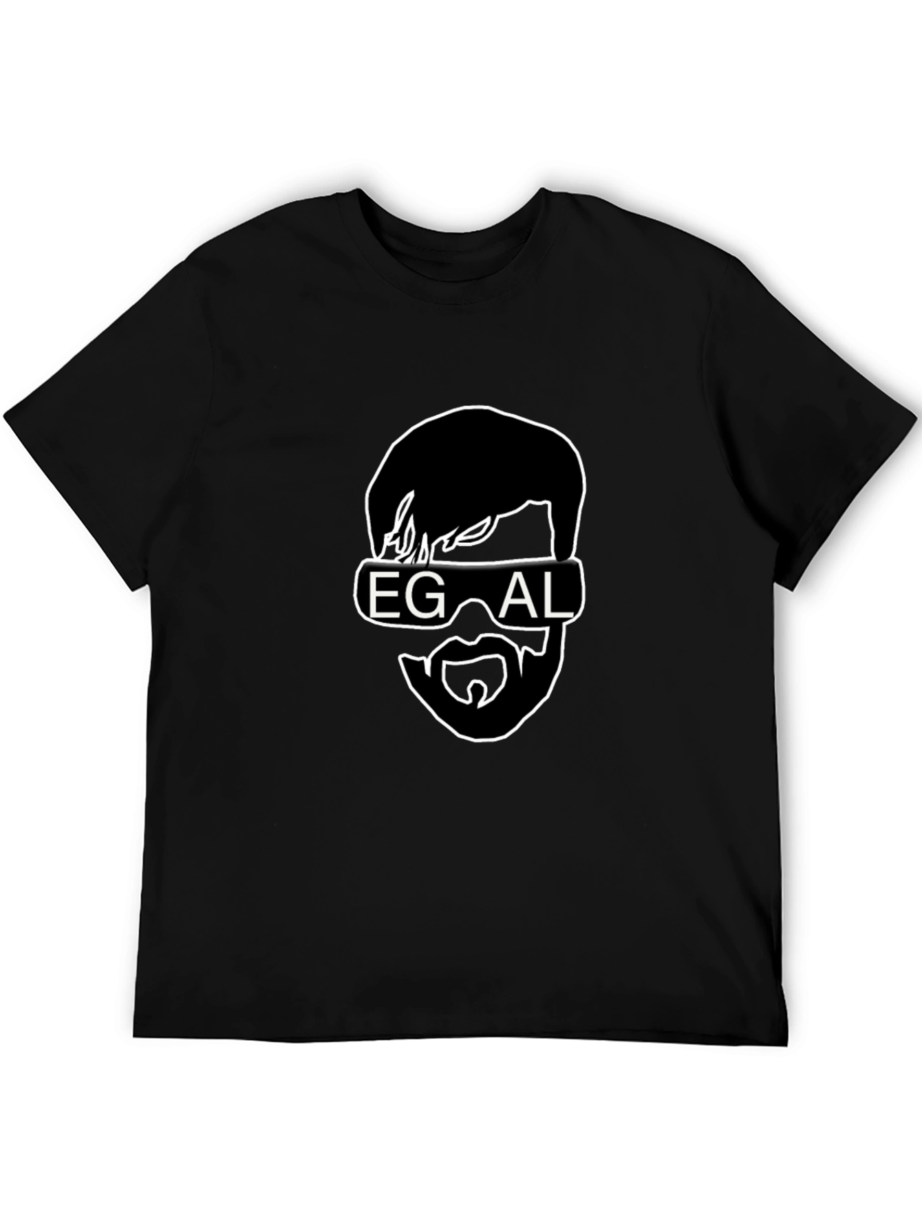 EGAL Funny Graphic Black T-Shirt - Stylish Casual Wear