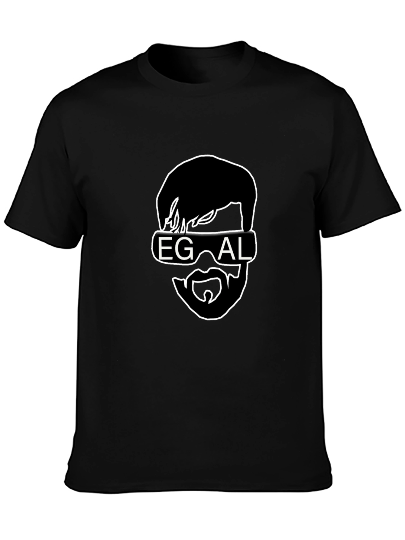 EGAL Funny Graphic Black T-Shirt - Stylish Casual Wear