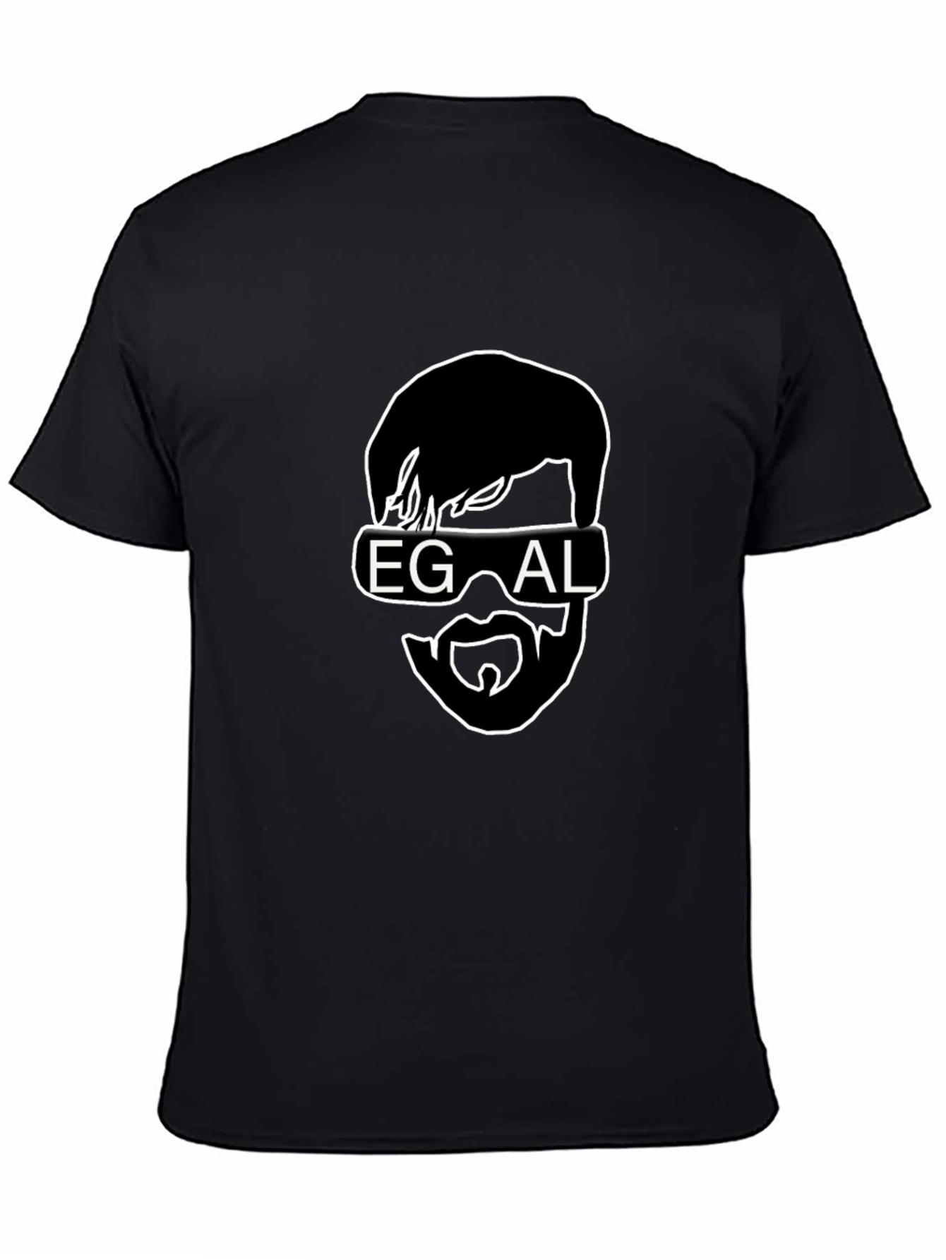 EGAL Funny Graphic Black T-Shirt - Stylish Casual Wear