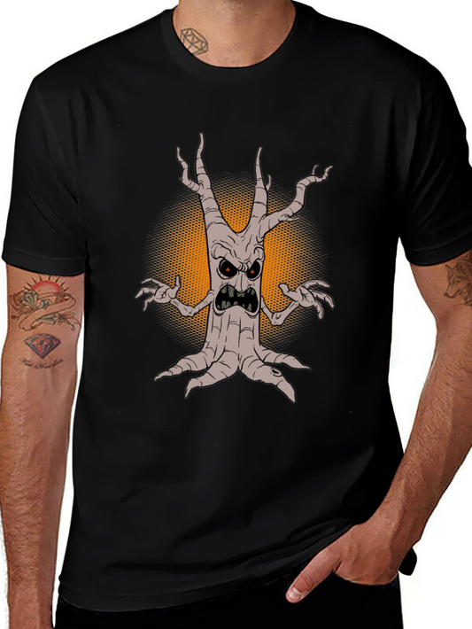Mens Spooky Tree Graphic Tee - Halloween Style