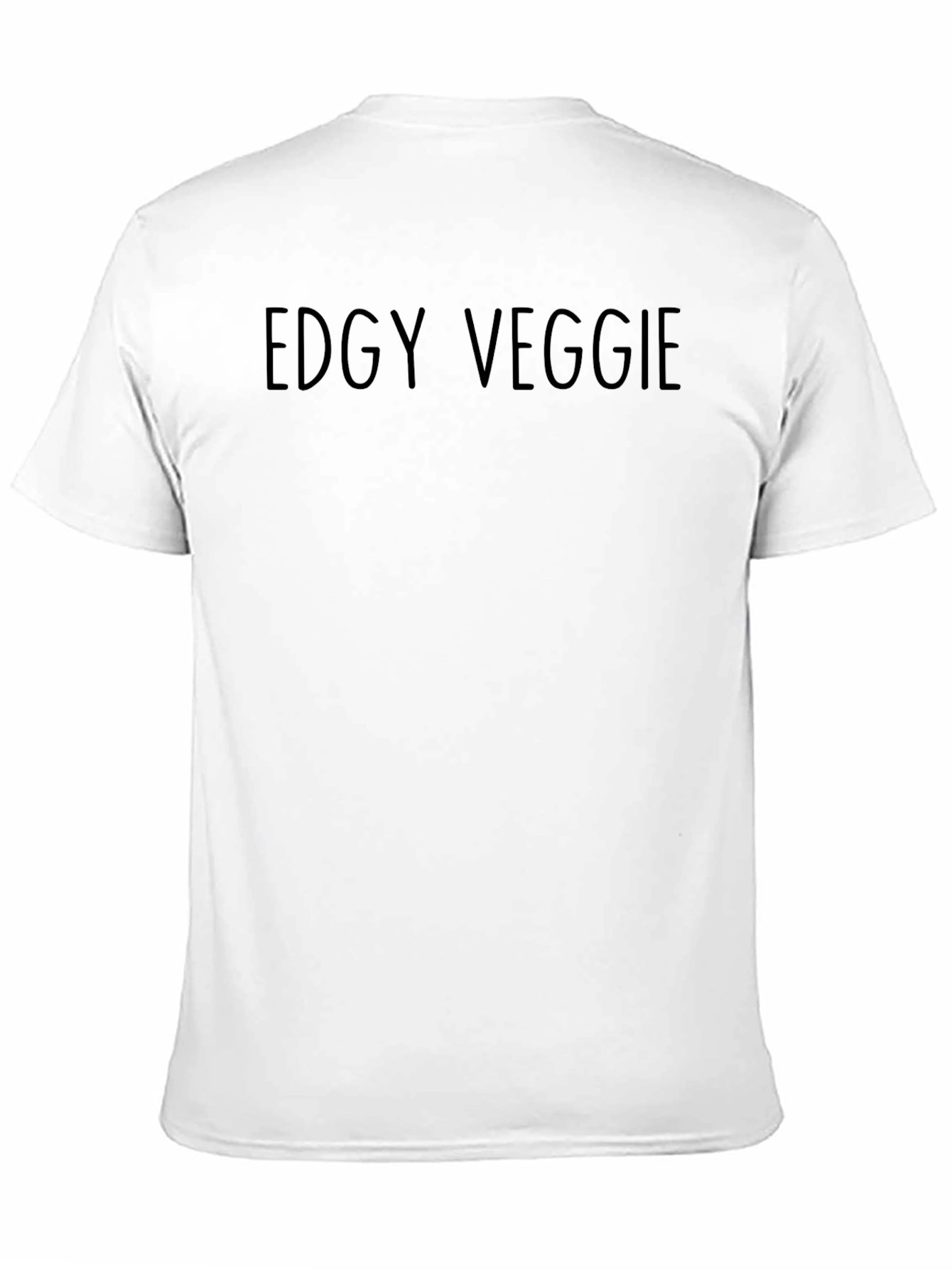 Edgy Veggie Graphic Tee - Black Cotton T-Shirt