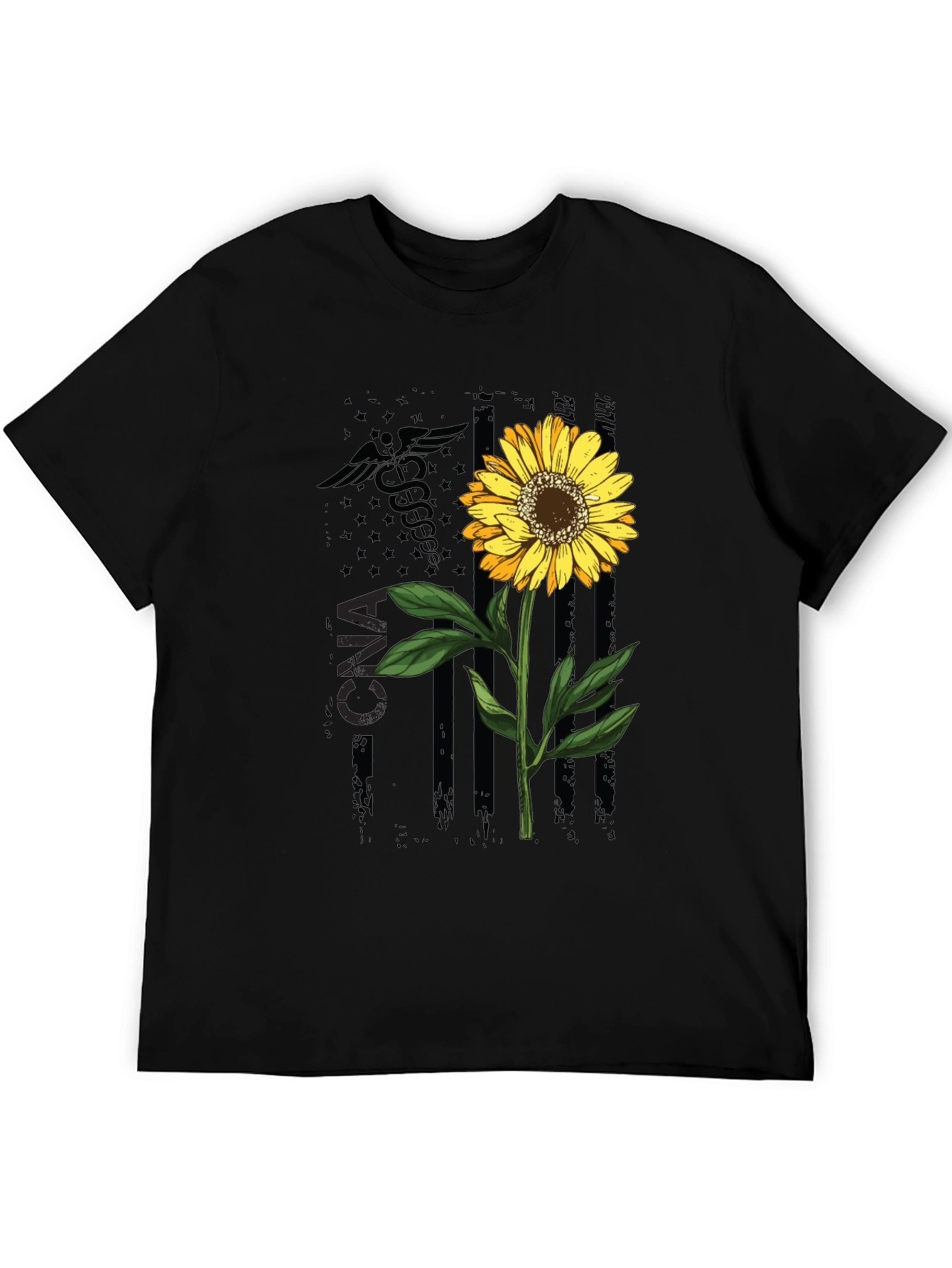 CNA Sunflower Graphic Tee - Stylish Nurse Appreciation Shirt