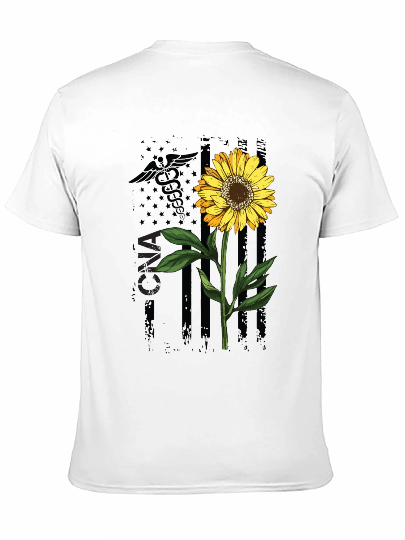 CNA Sunflower Graphic Tee - Stylish Nurse Appreciation Shirt