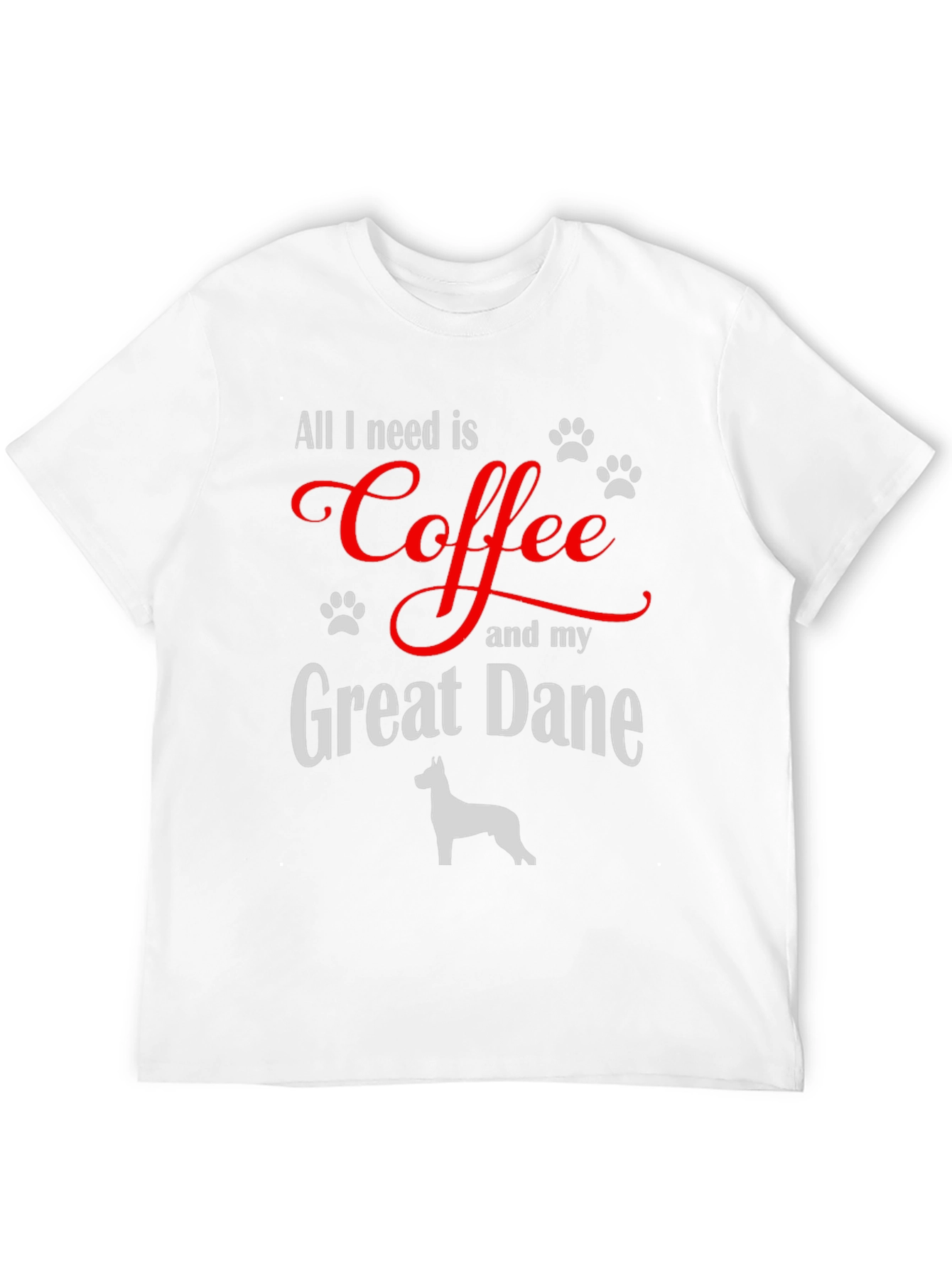 Coffee & Great Dane T-Shirt Dog Lover Tee