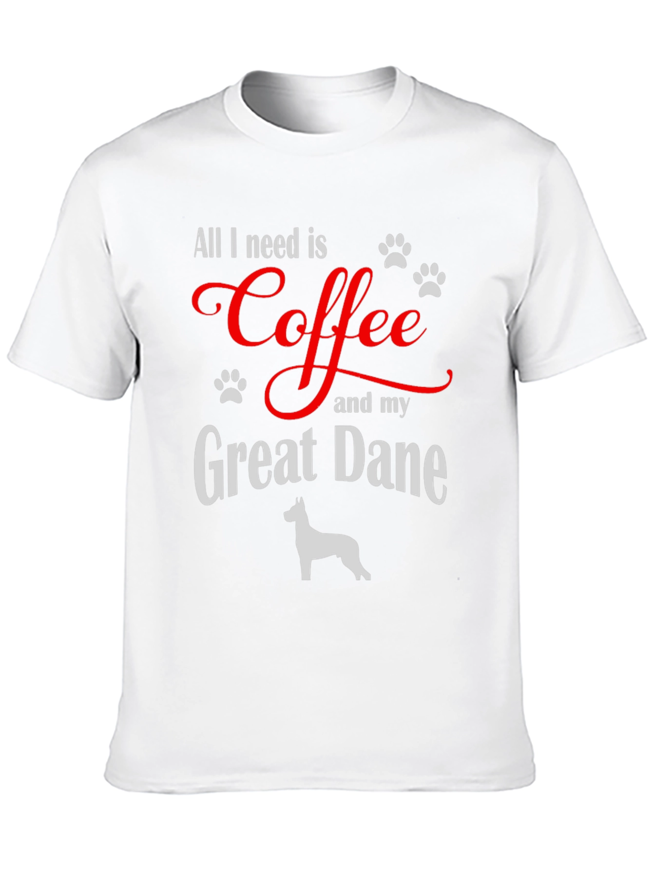 Coffee & Great Dane T-Shirt Dog Lover Tee