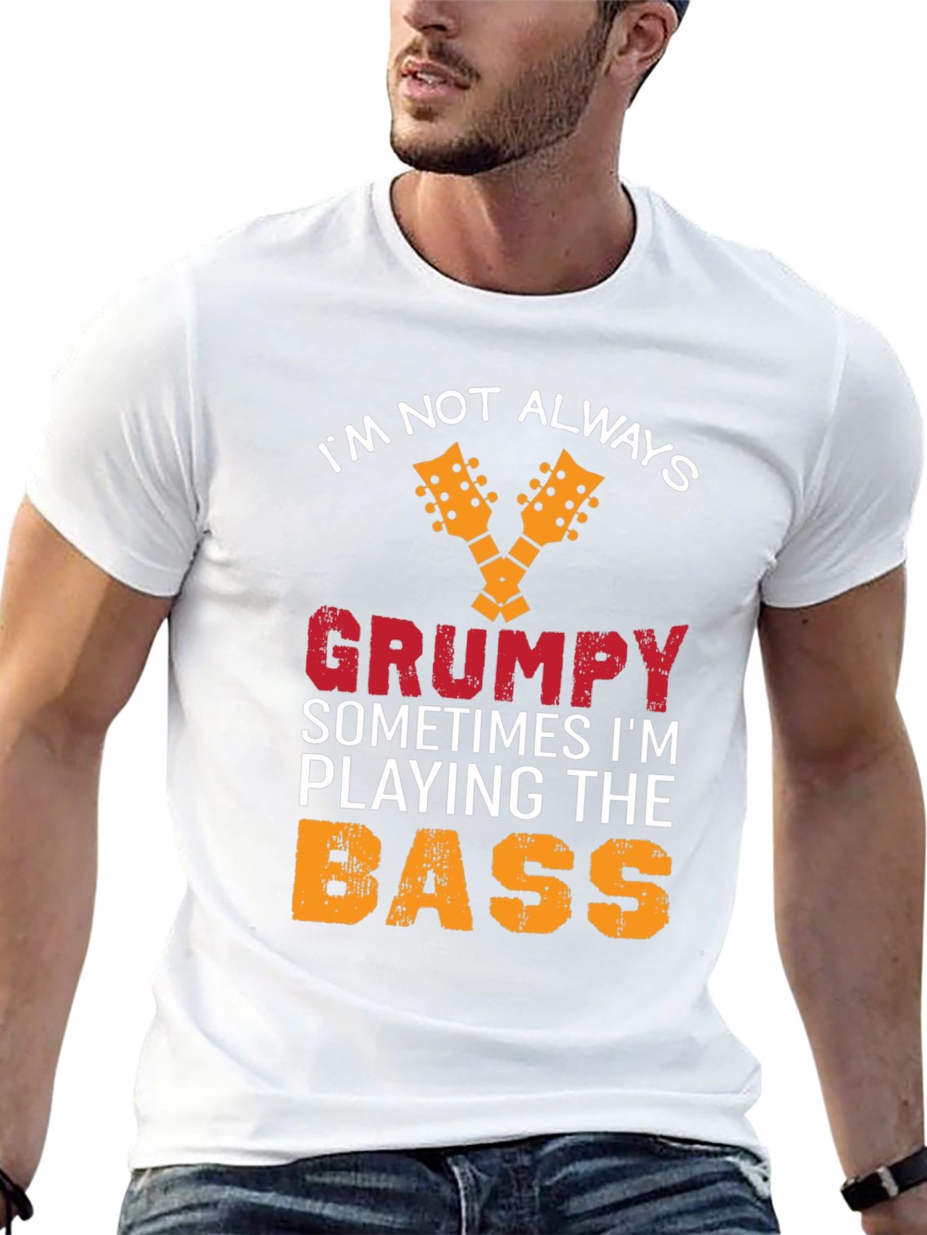 Grumpy Bass Player T-Shirt - Funny Musician Tee