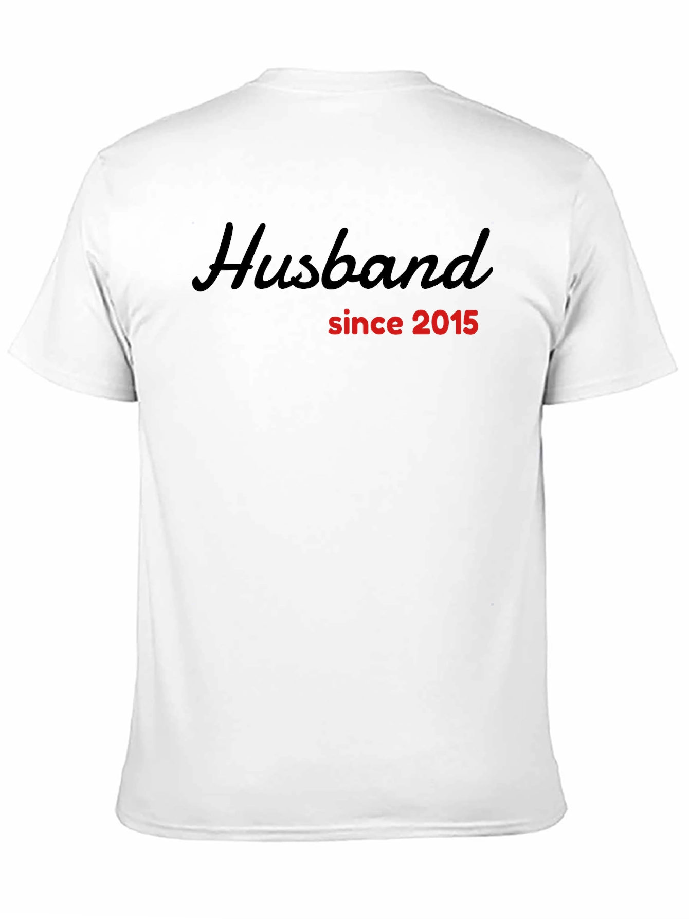 Husband Since 2015 Black T-Shirt