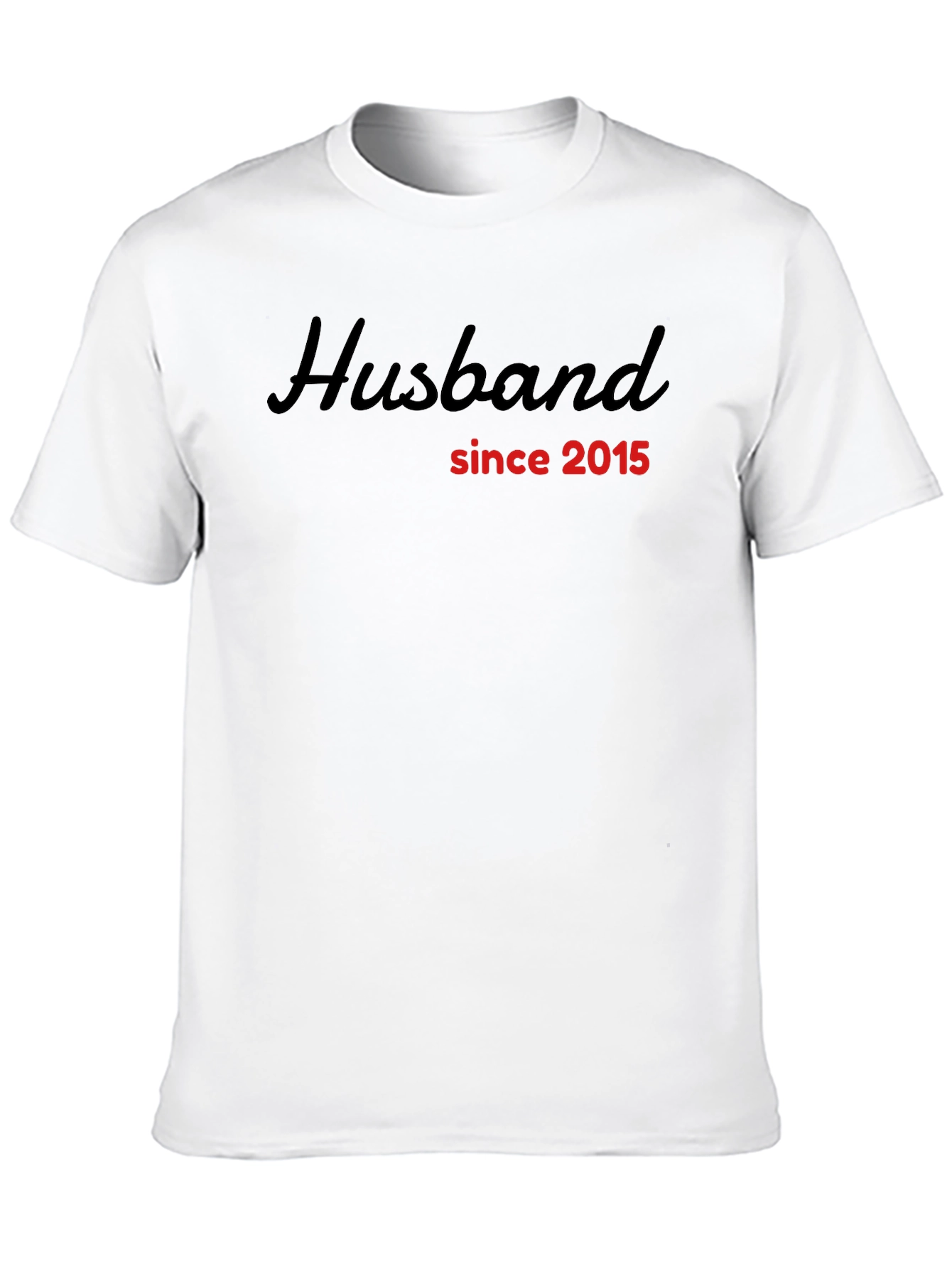 Husband Since 2015 Black T-Shirt
