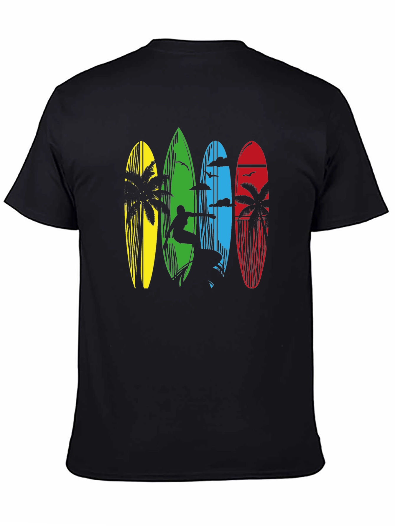 Surfboard Graphic Tee - Beach Style T-Shirt