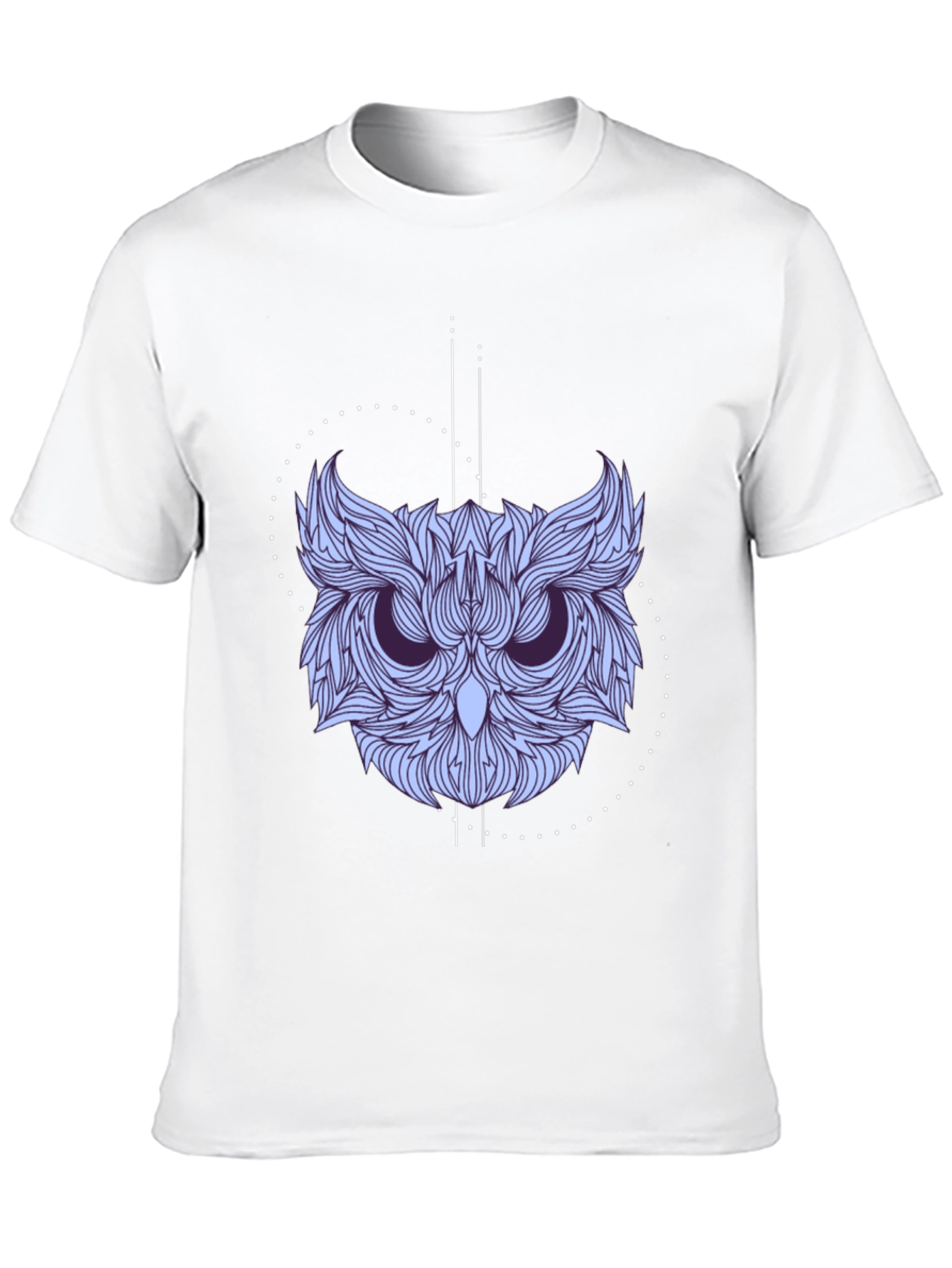 Geometric Owl Graphic Print Black Tee