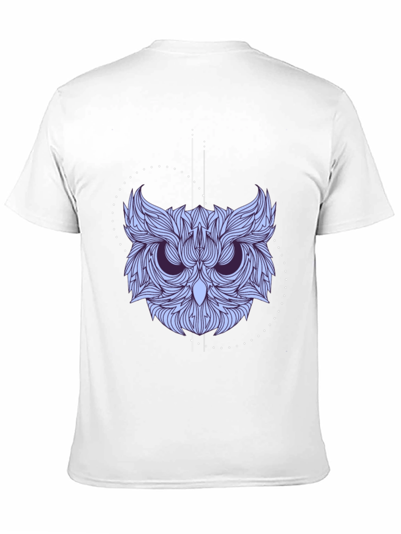 Geometric Owl Graphic Print Black Tee
