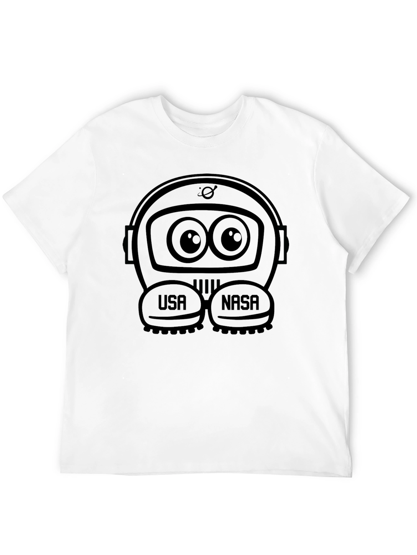 Astronaut Cartoon Graphic Tee - NASA Space T-Shirt