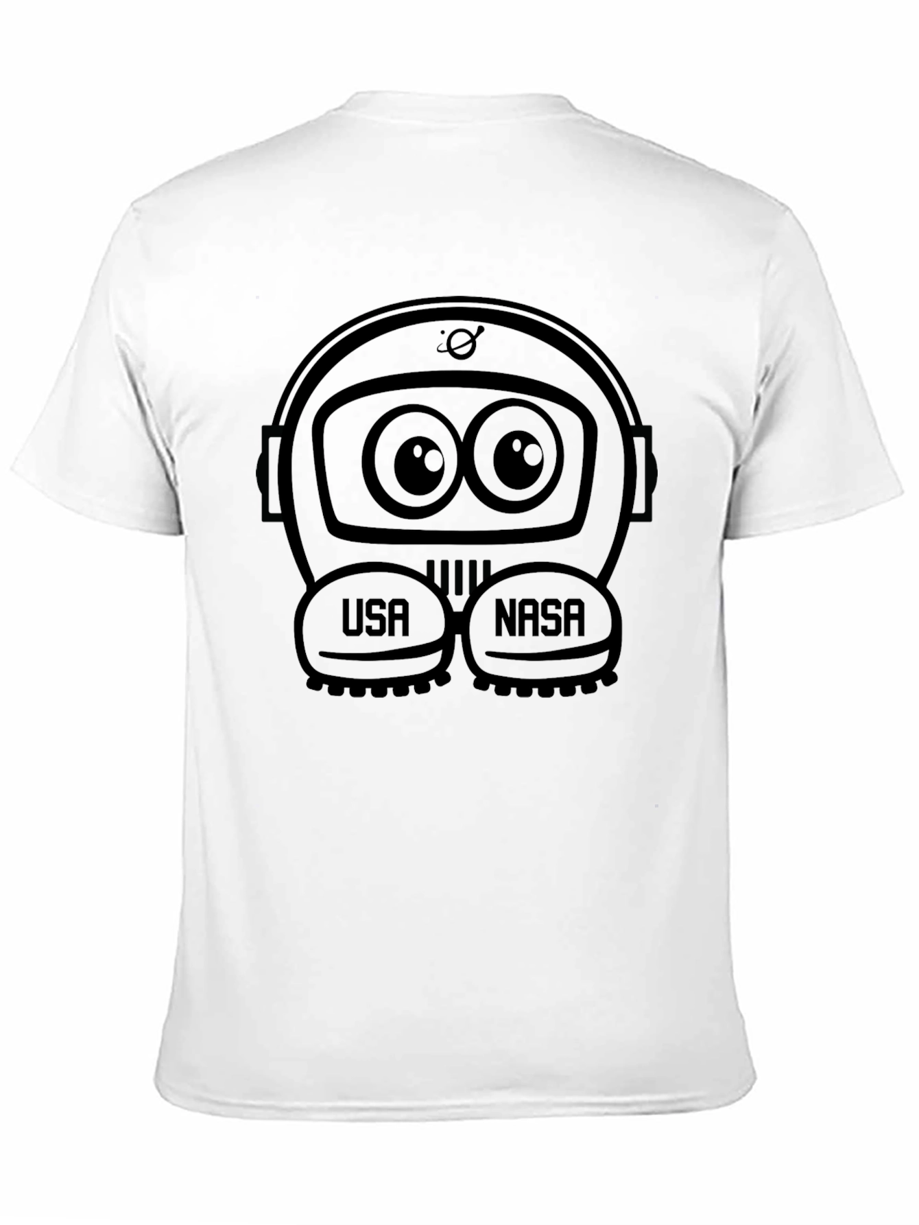Astronaut Cartoon Graphic Tee - NASA Space T-Shirt