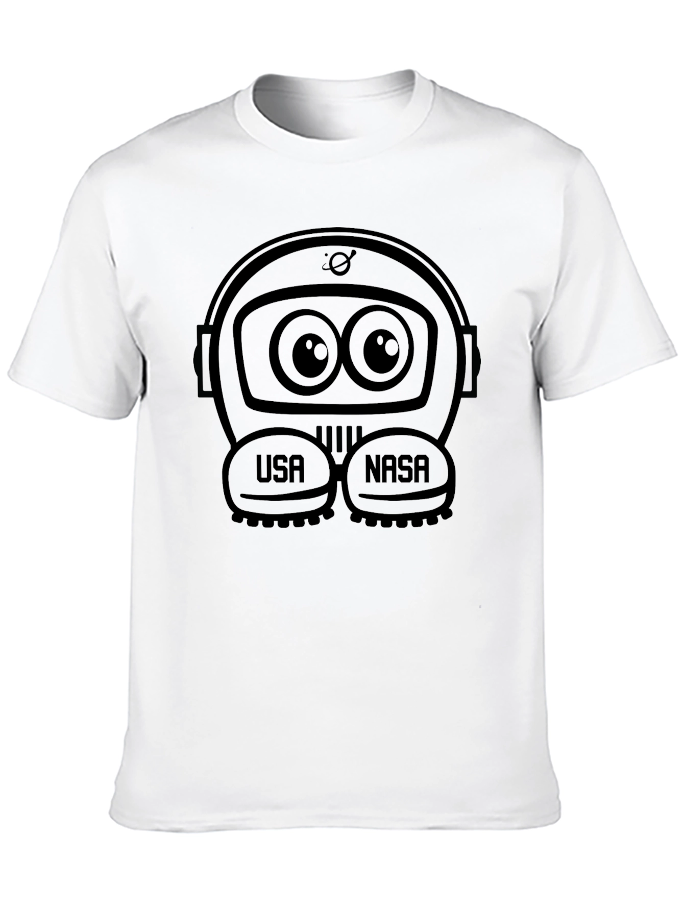 Astronaut Cartoon Graphic Tee - NASA Space T-Shirt