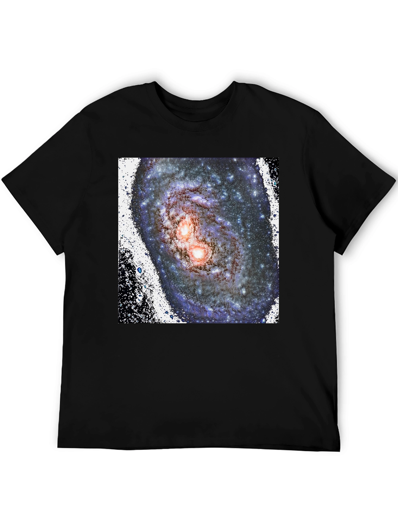 Galaxy Print Black T-Shirt - Unique Cosmic Design