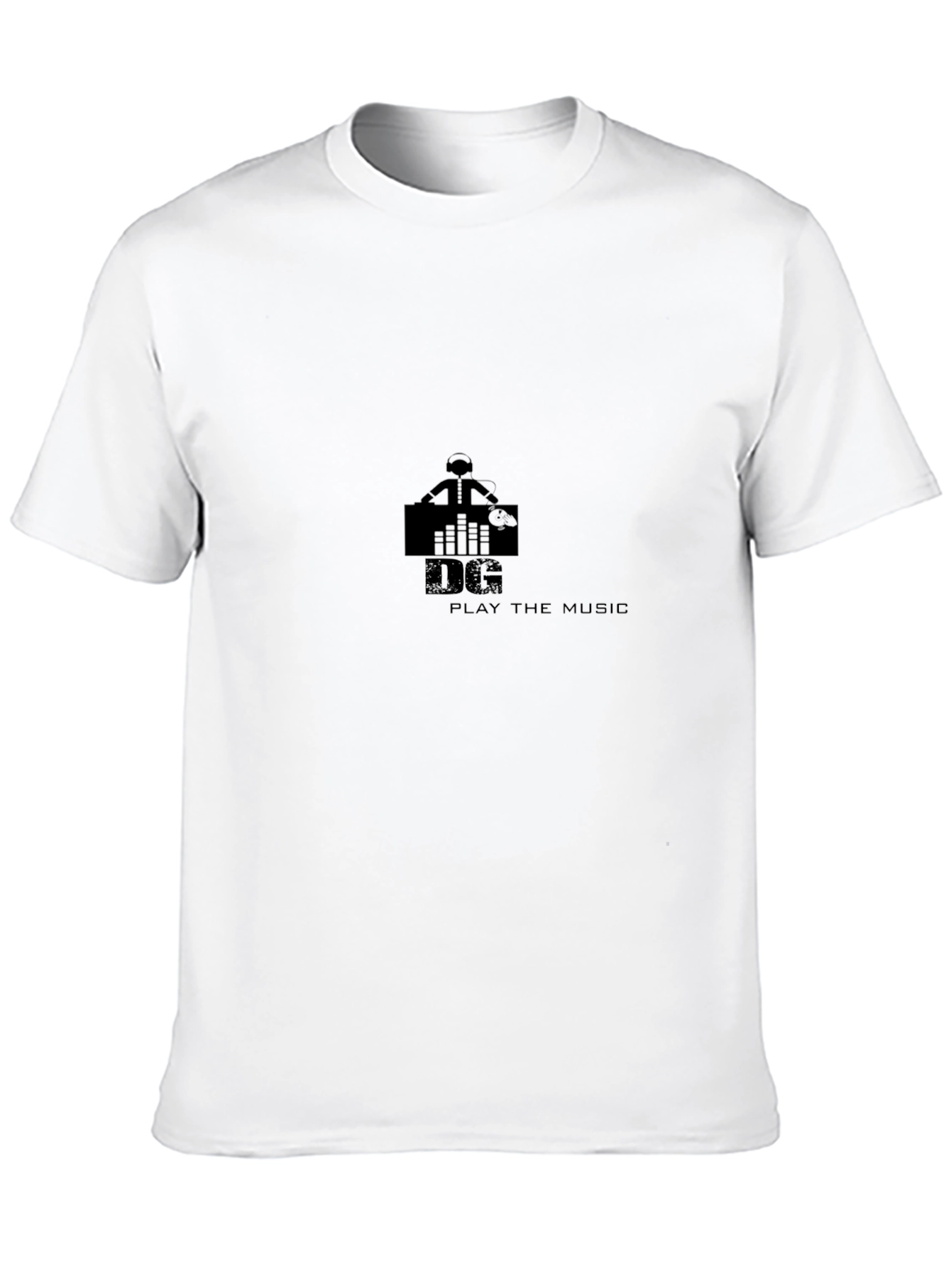 DJ Play the Music Black Graphic Tee