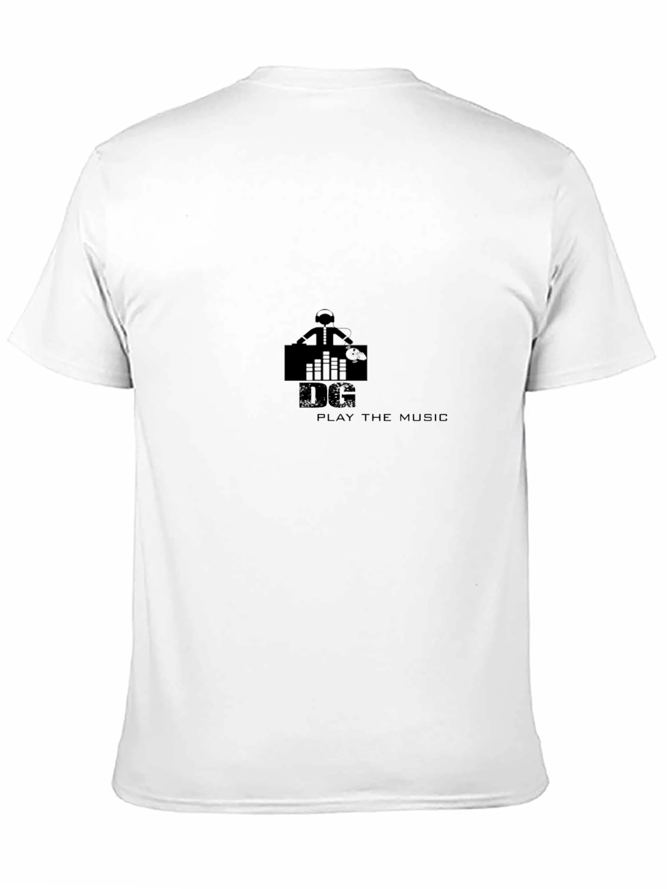 DJ Play the Music Black Graphic Tee