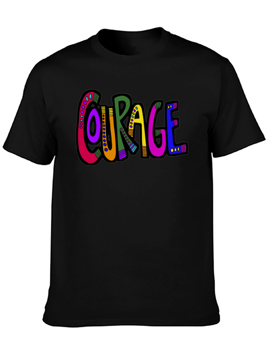 Courage Graphic Tee - Bold Colorful Design
