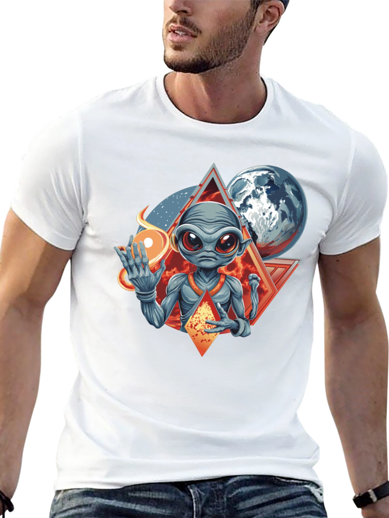 Alien Graphic Tee - Cosmic Design