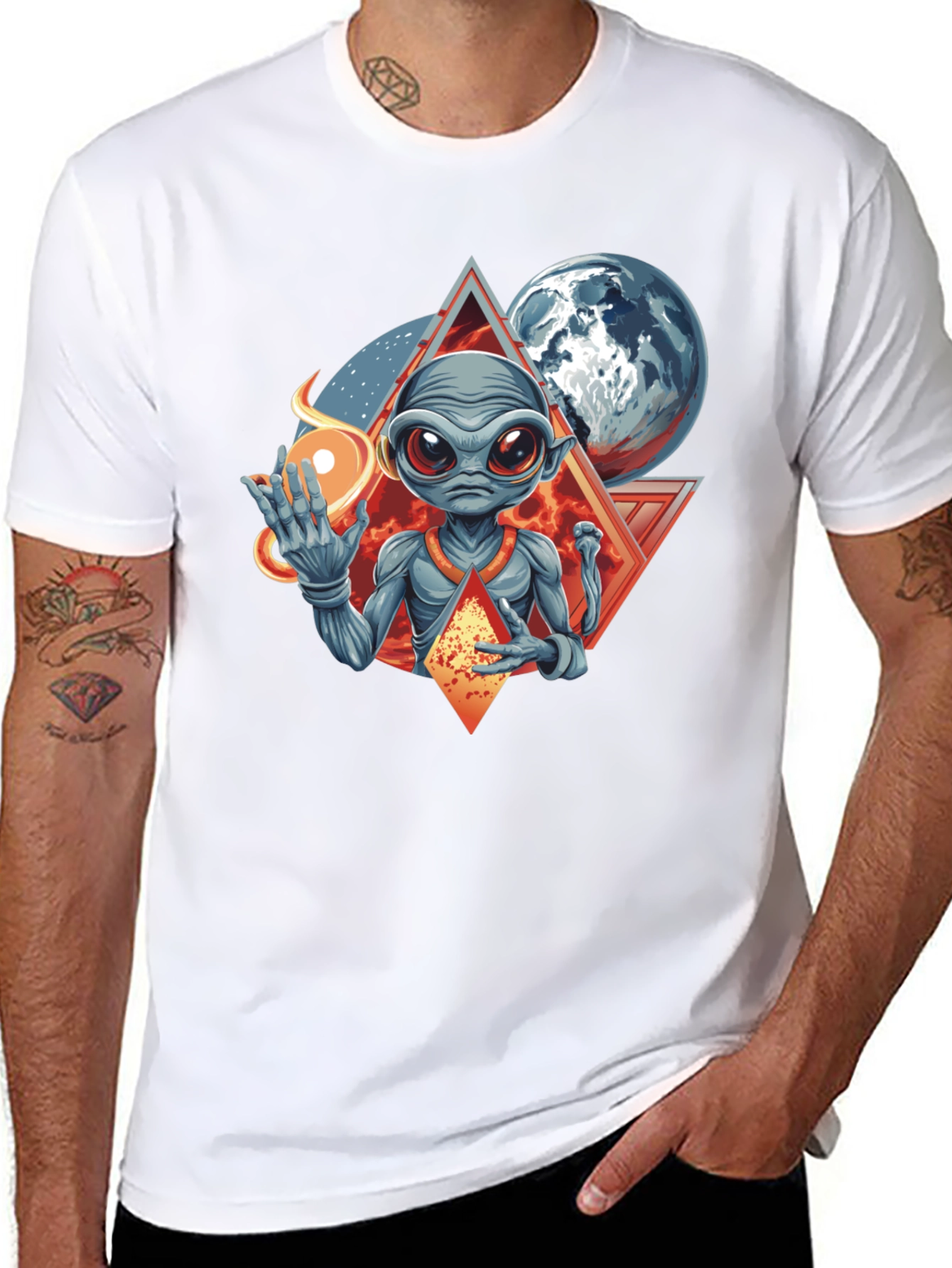 Alien Graphic Tee - Cosmic Design