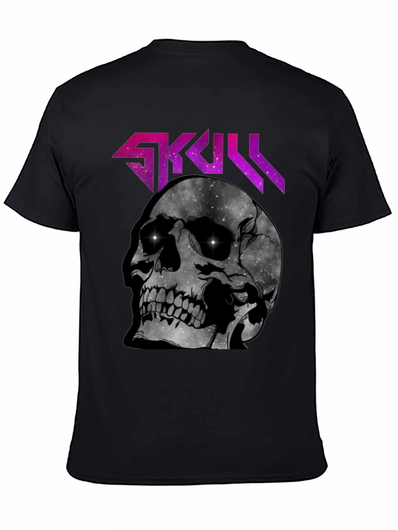 Skull Galaxy Graphic T-Shirt - Dark Style