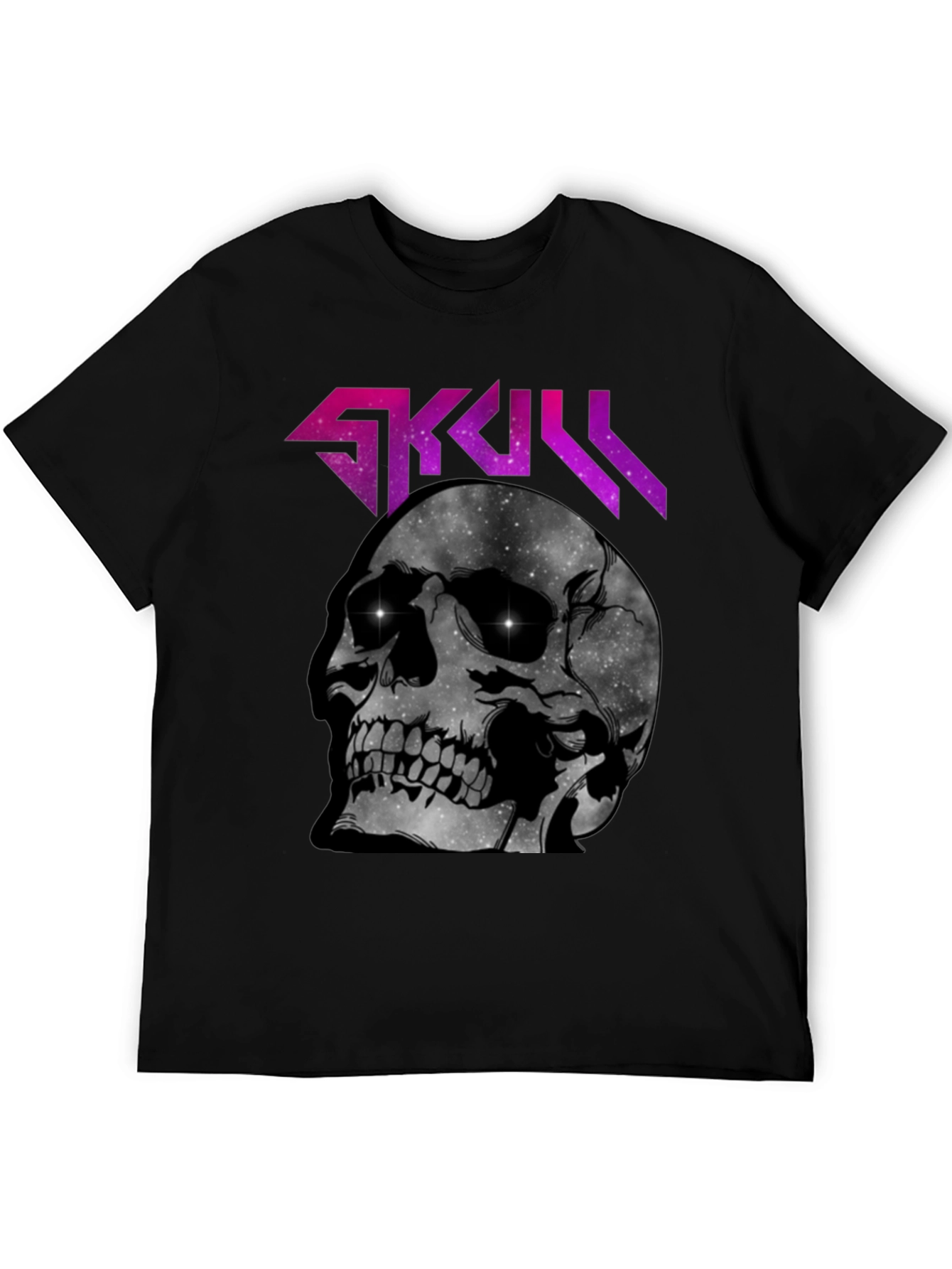 Skull Galaxy Graphic T-Shirt - Dark Style