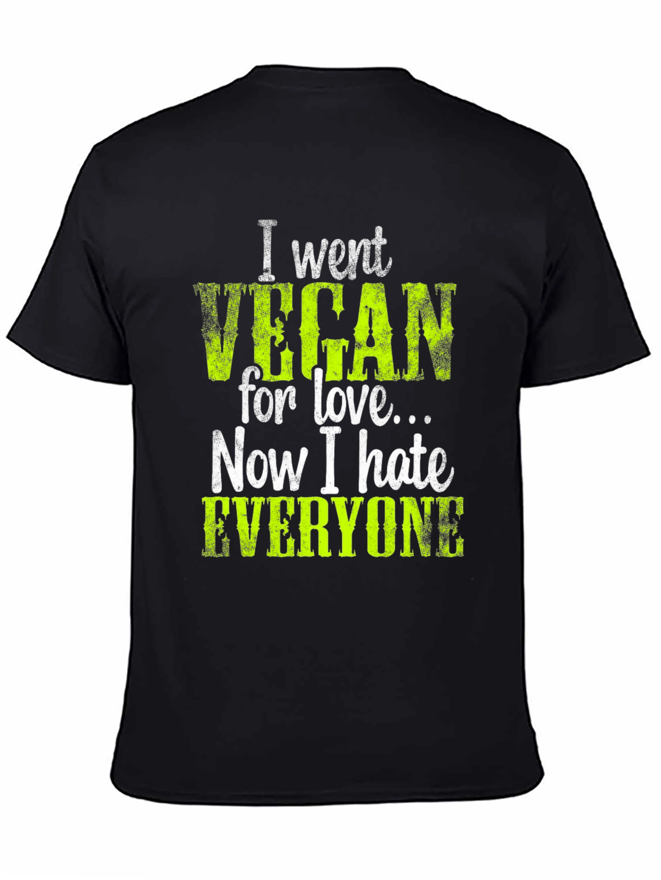 Vegan Hate Everyone Graphic T-Shirt