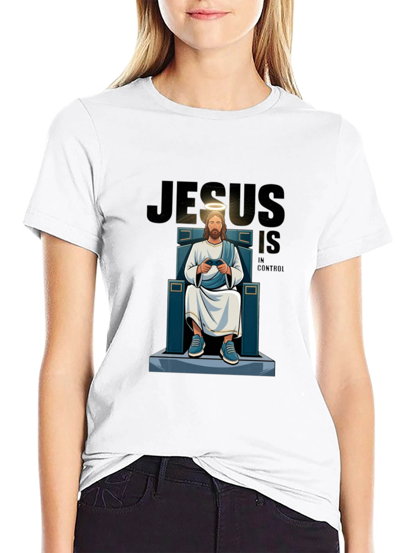 Jesus Is In Control Gaming T-Shirt