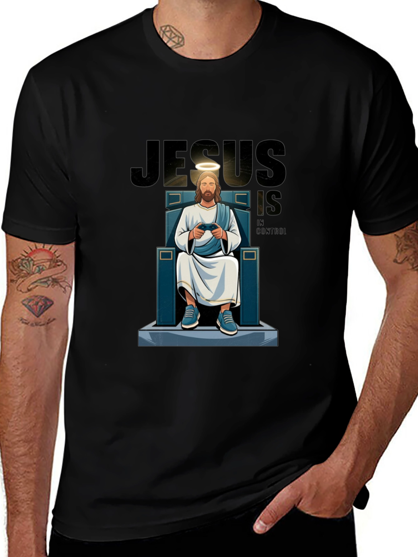 Jesus Is In Control Gaming T-Shirt
