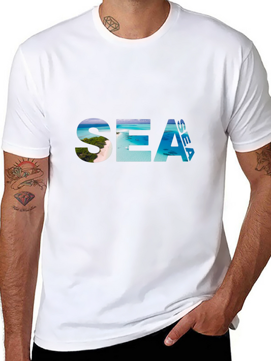 Sea View Graphic Tee - Black