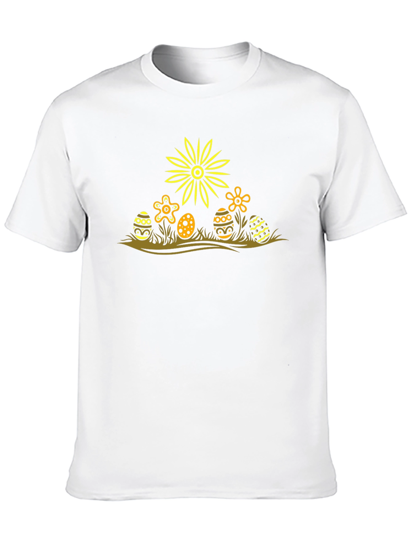 Easter Egg Flower Graphic Tee - Black