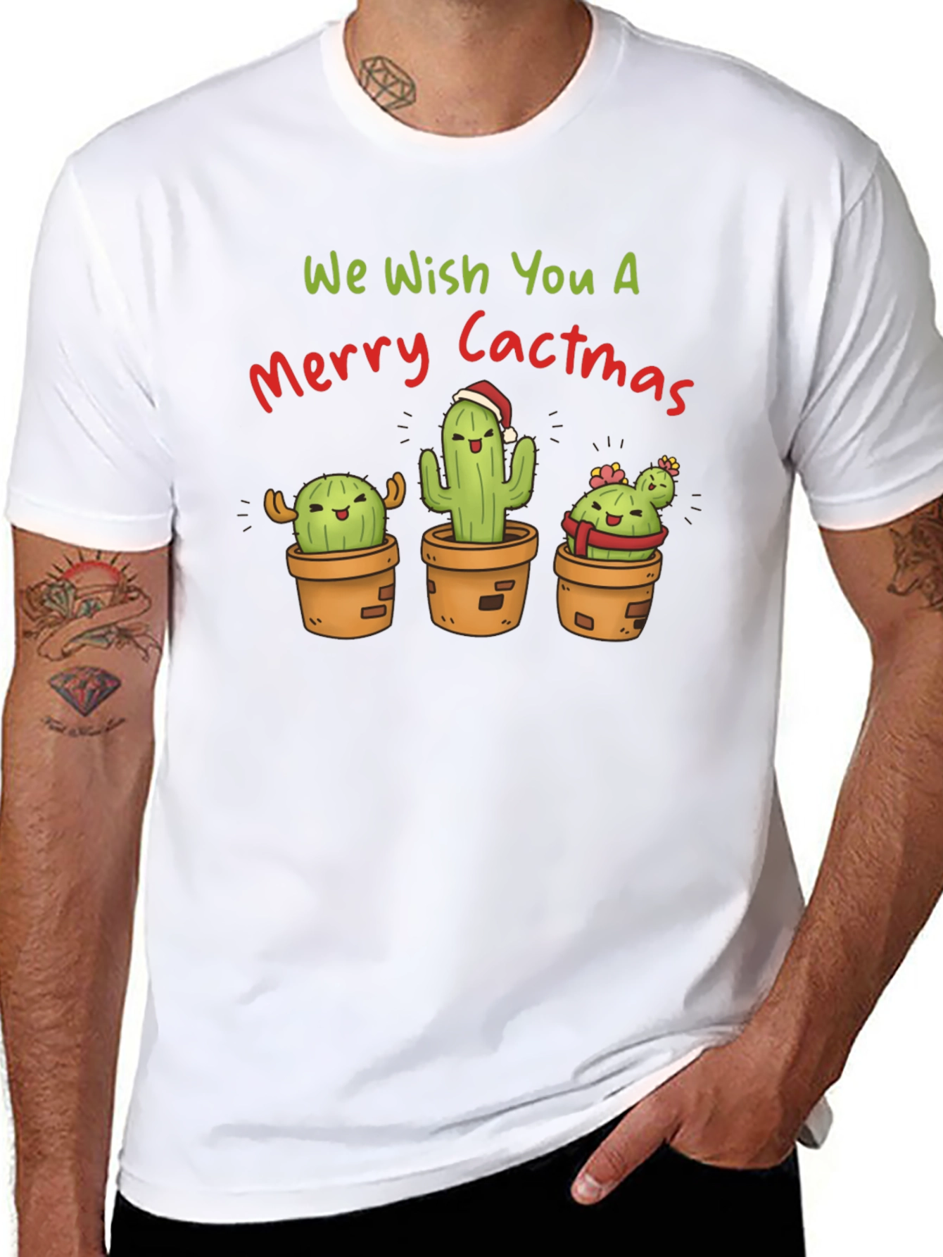 Merry Cactmas T-Shirt - Holiday Cactus Tee
