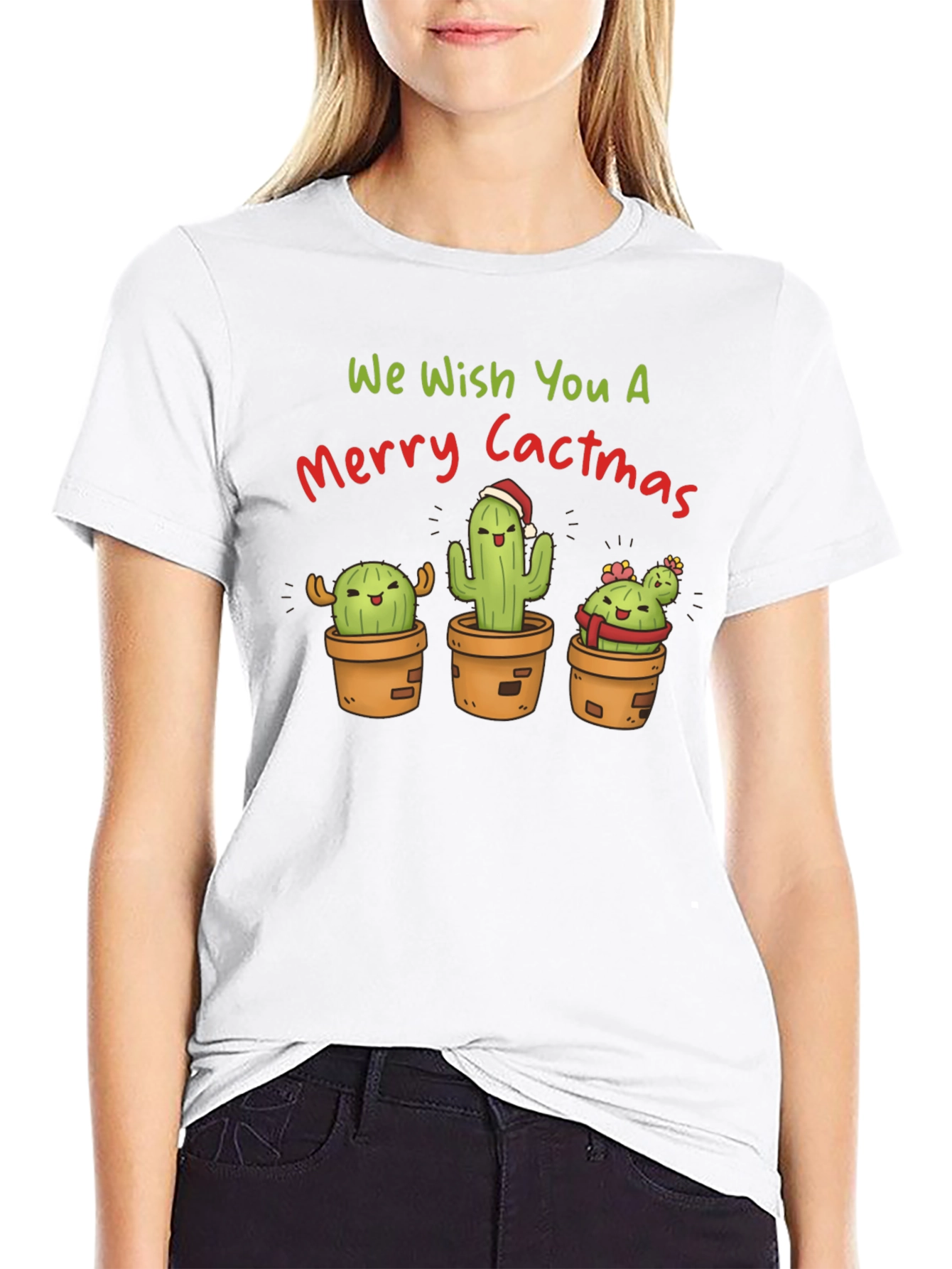 Merry Cactmas T-Shirt - Holiday Cactus Tee