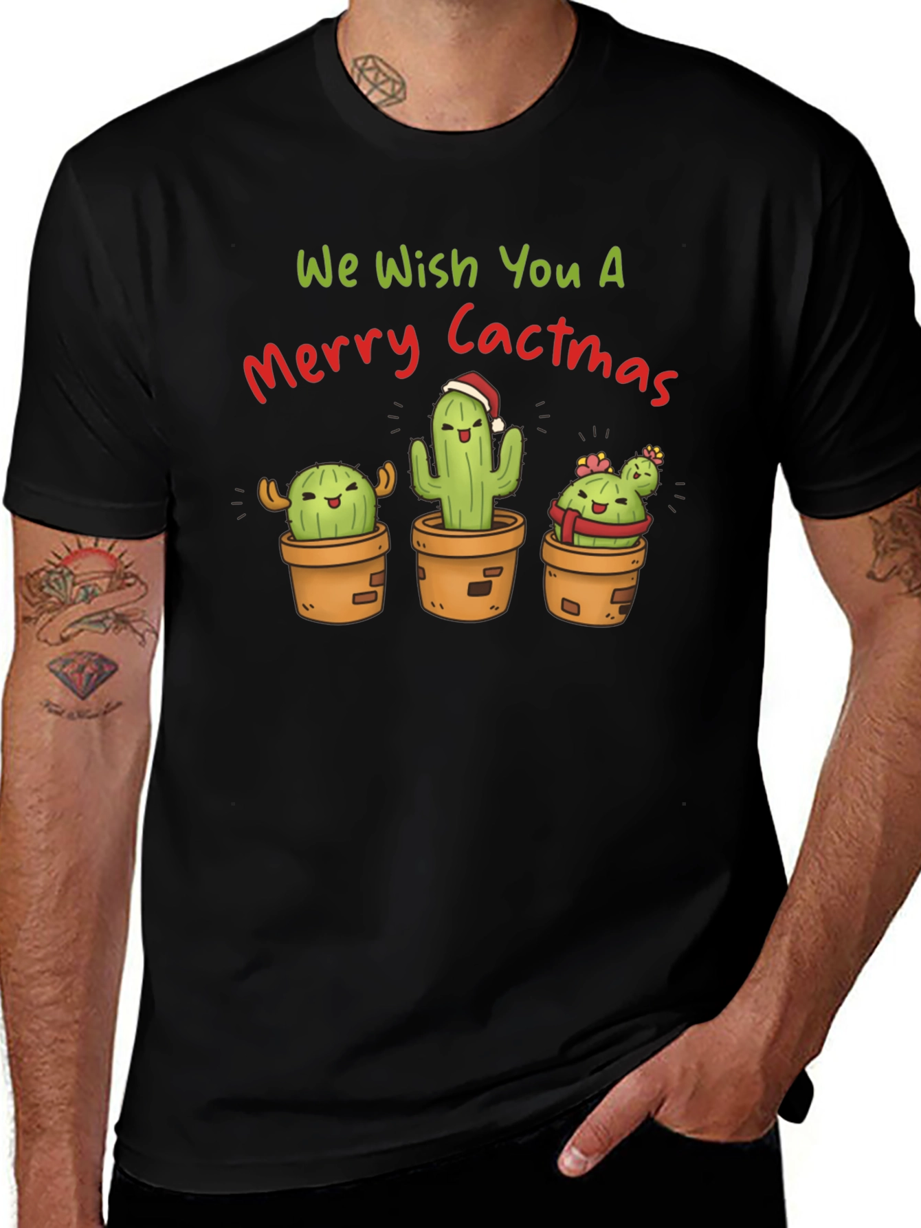 Merry Cactmas T-Shirt - Holiday Cactus Tee