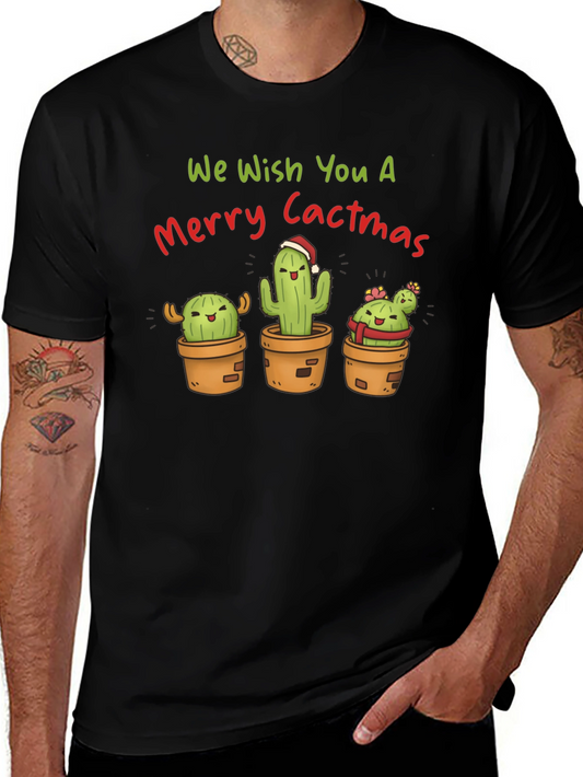 Merry Cactmas T-Shirt - Holiday Cactus Tee