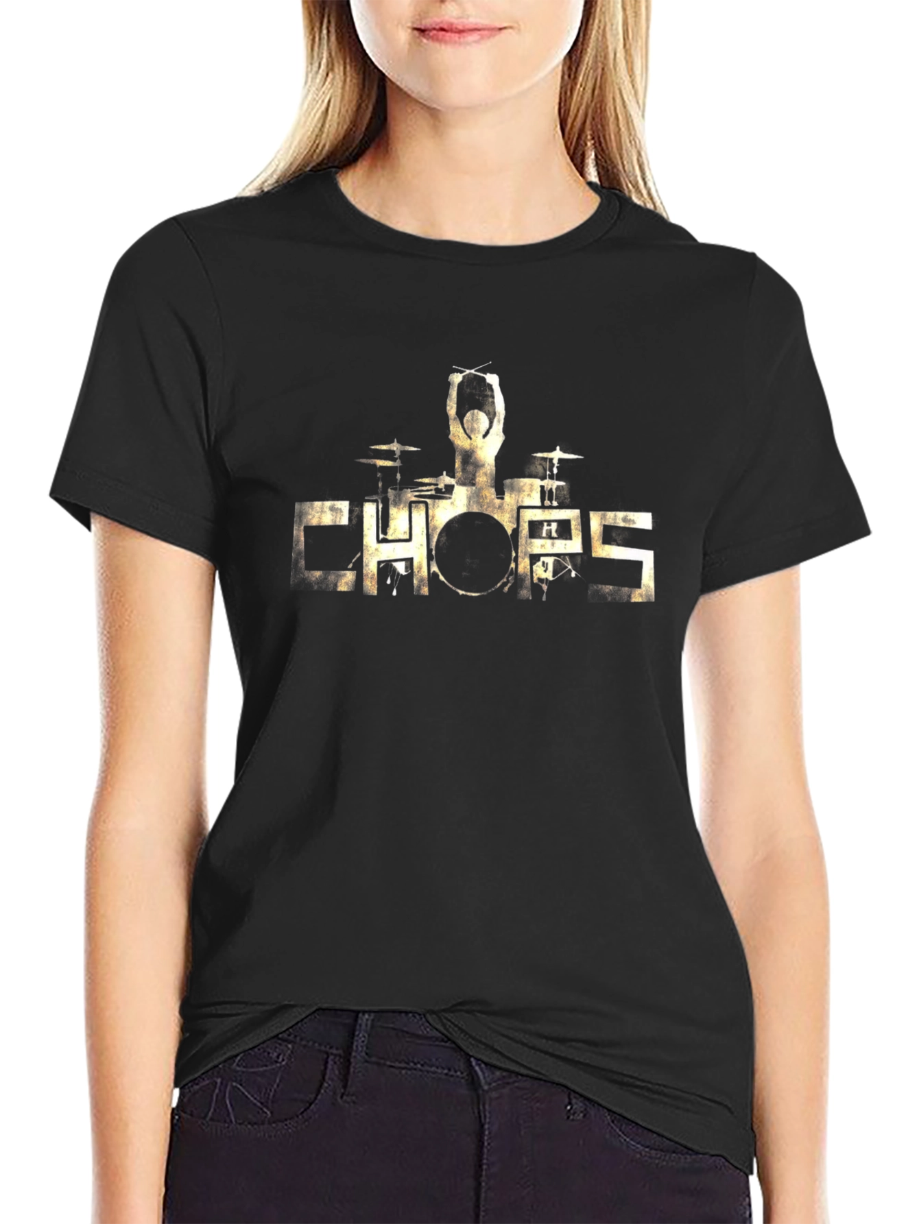 CHOP Drummer Graphic T-Shirt - Black