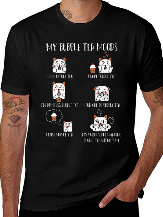 Bubble Tea Moods T-Shirt - Cute Graphic Tee