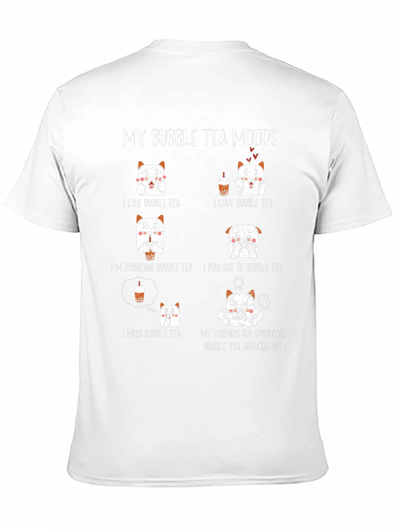 Bubble Tea Moods T-Shirt - Cute Graphic Tee