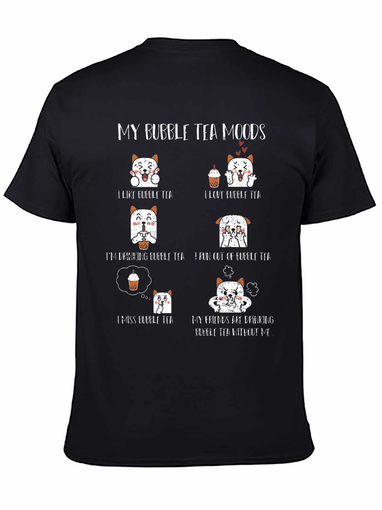 Bubble Tea Moods T-Shirt - Cute Graphic Tee