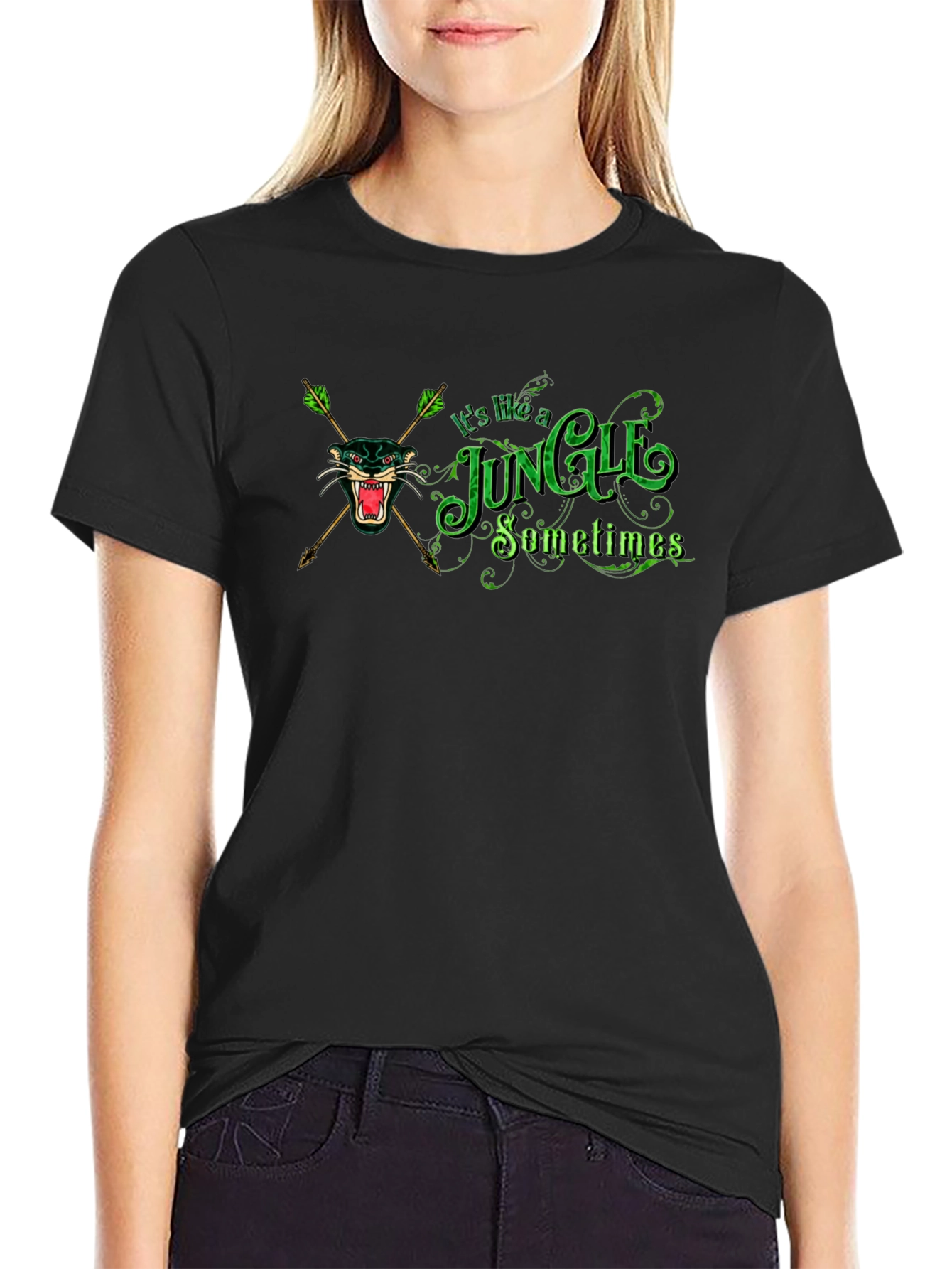 Jungle Graphic Black T-Shirt - Classic Tee