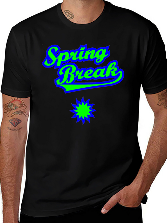 Spring Break T-Shirt Black Graphic Tee