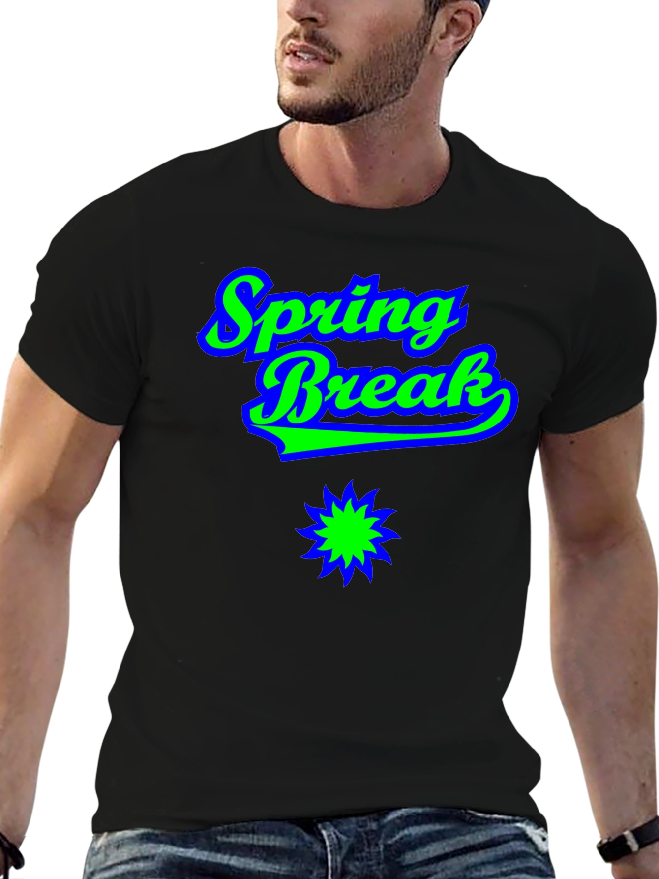 Spring Break T-Shirt Black Graphic Tee