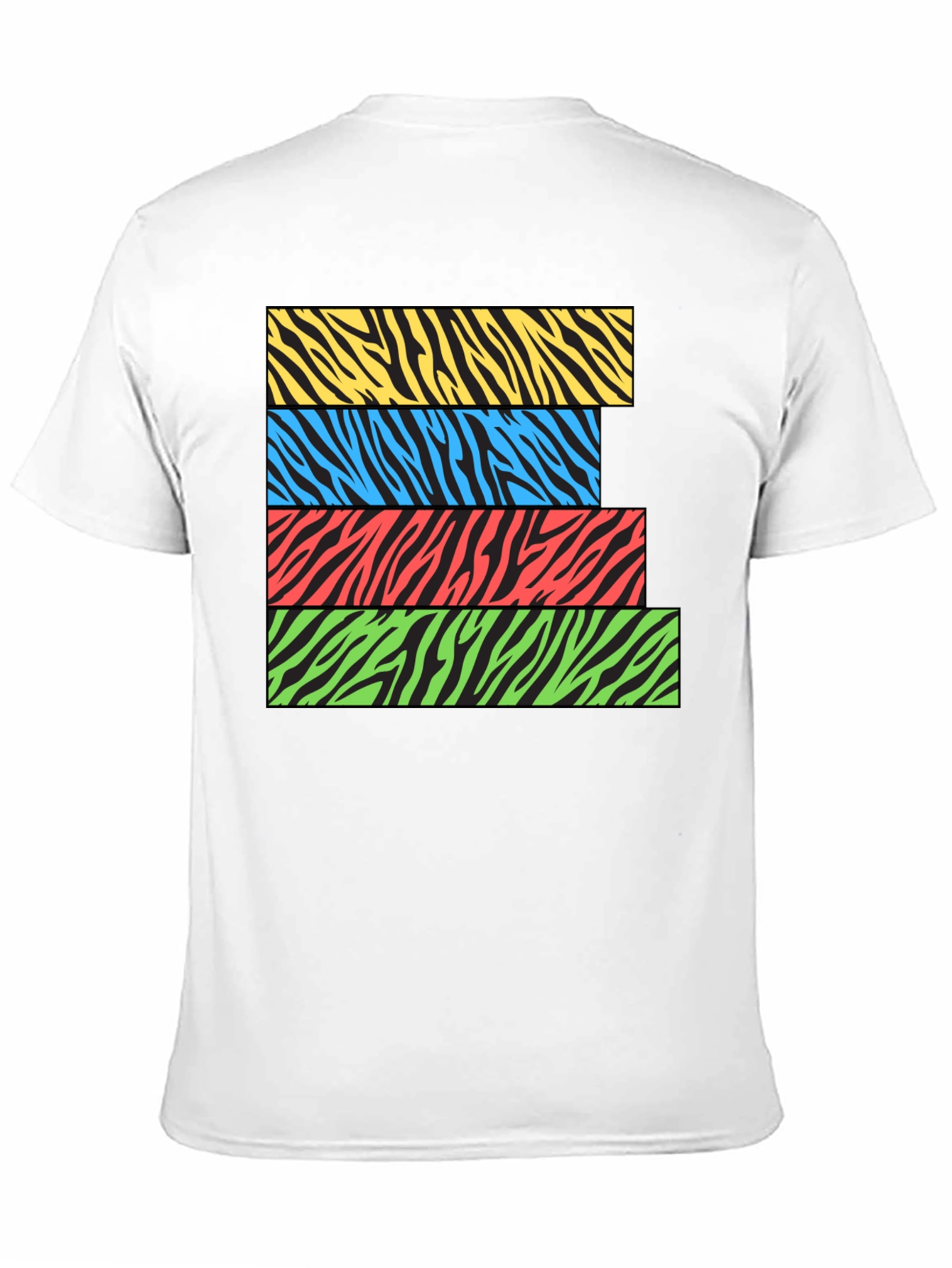 Zebra Stripe Stacked Graphic T-Shirt