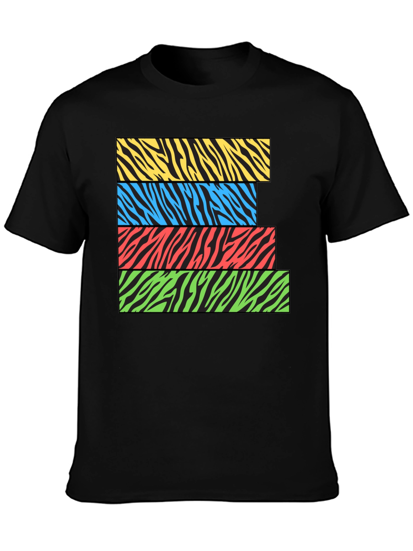 Zebra Stripe Stacked Graphic T-Shirt
