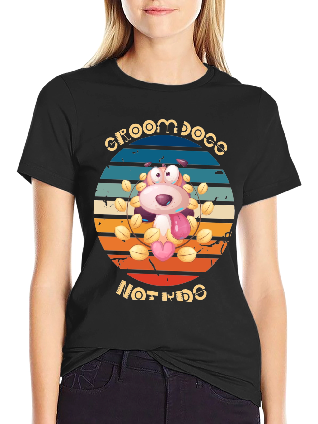 Groom Dogs Not Kids Graphic Tee