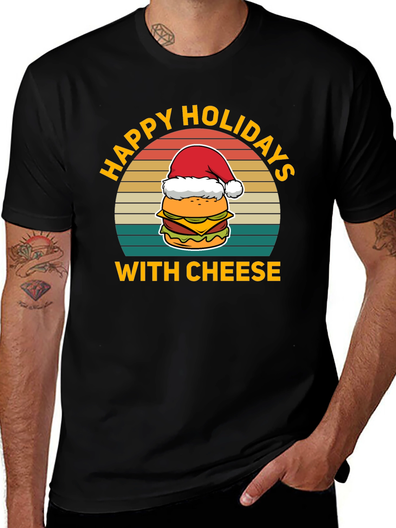 Festive Cheese Burger Graphic Tee