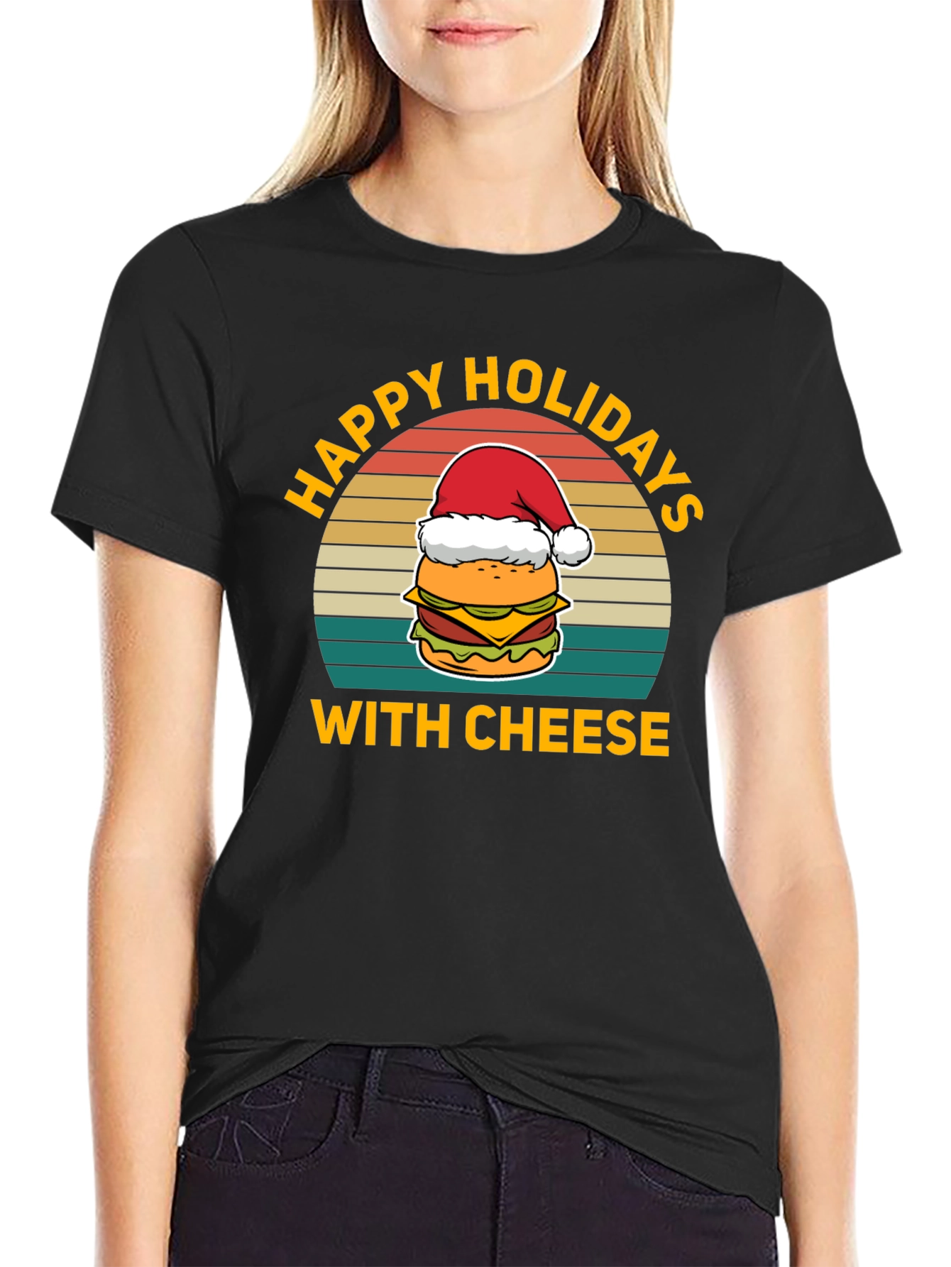 Festive Cheese Burger Graphic Tee