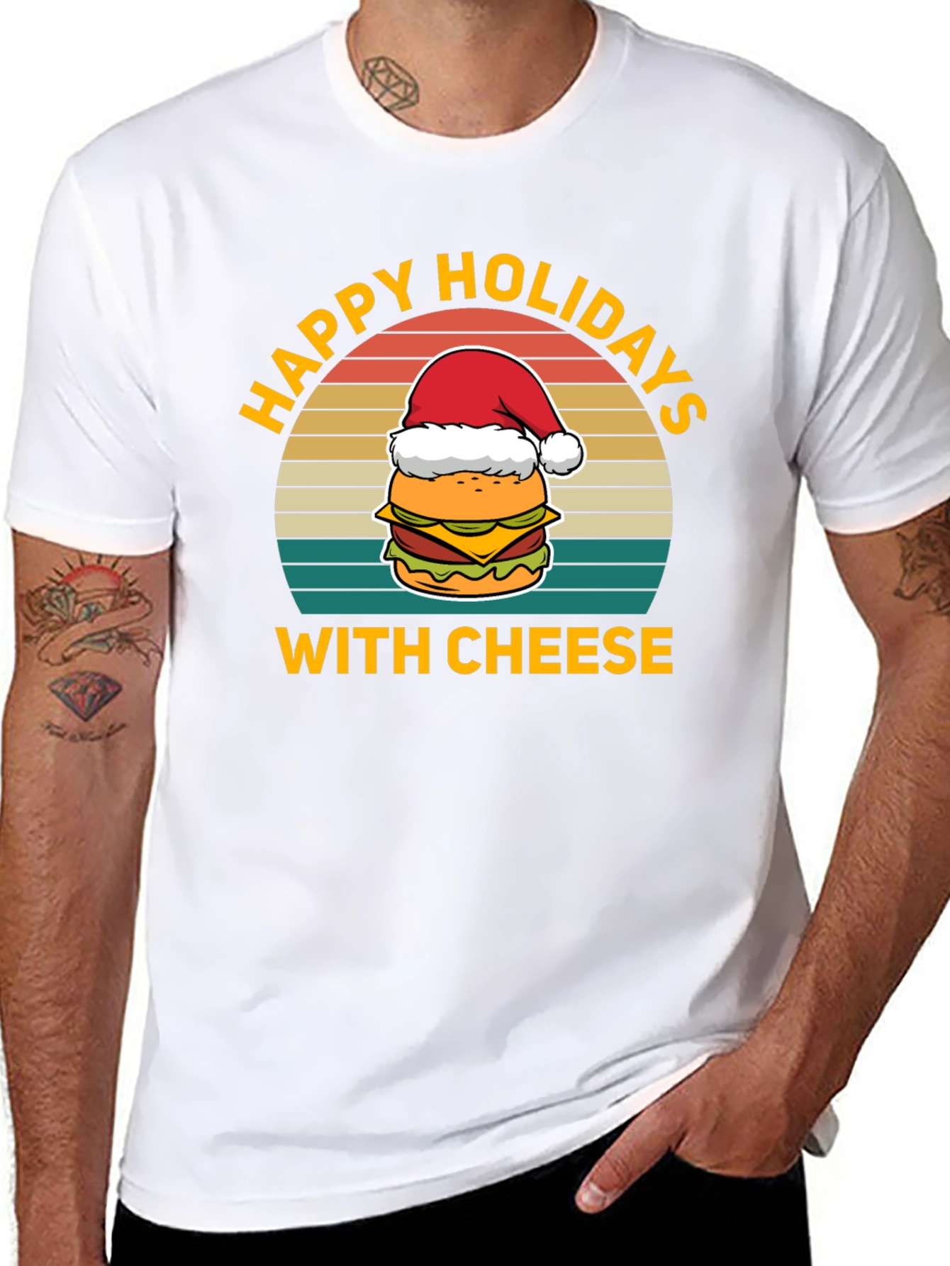 Festive Cheese Burger Graphic Tee