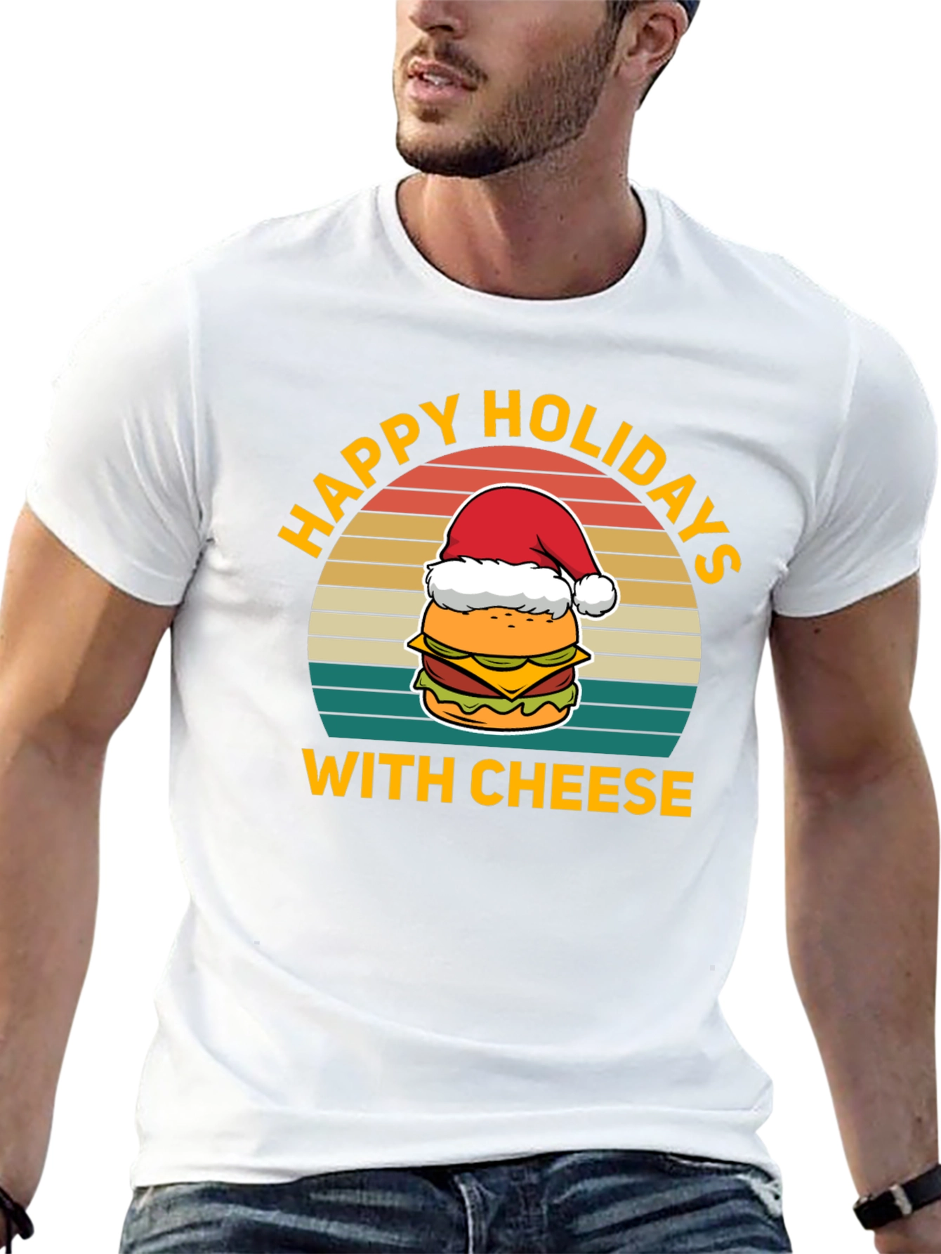 Festive Cheese Burger Graphic Tee