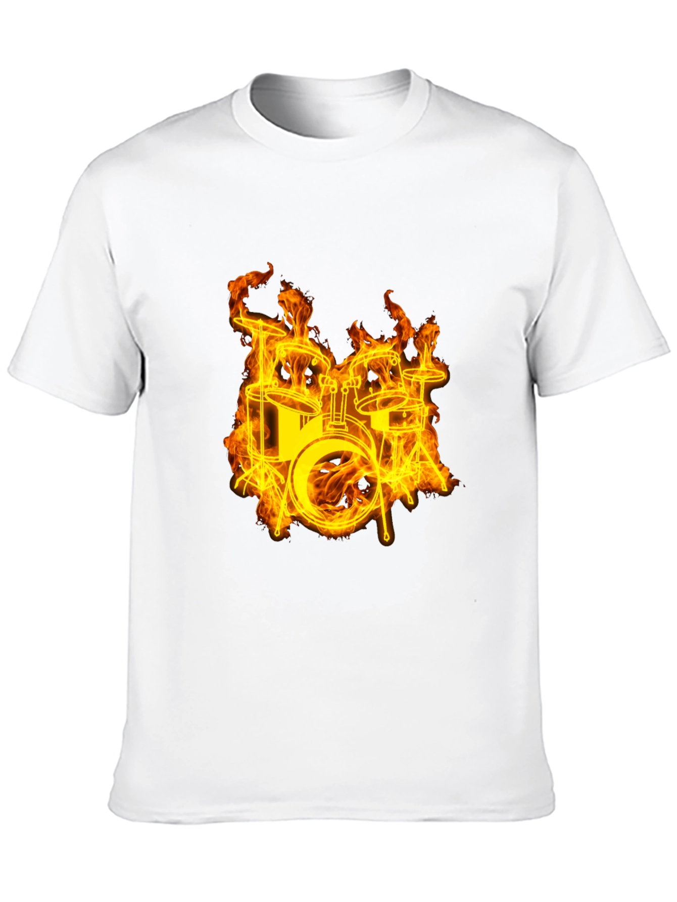 Flaming Drums Black T-Shirt